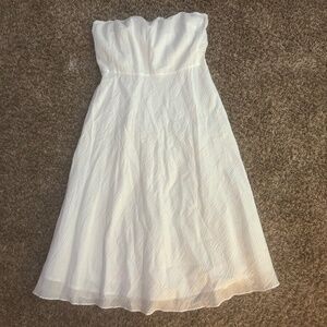 J crew white midi strapless dress size 12